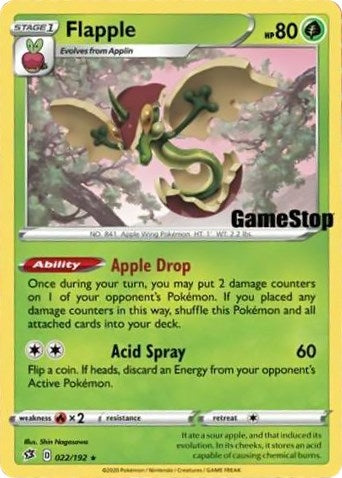 Image for Flapple - 022/192 (Gamestop Exclusive) (022/192) (Miscellaneous Cards & Products) - Pokemon