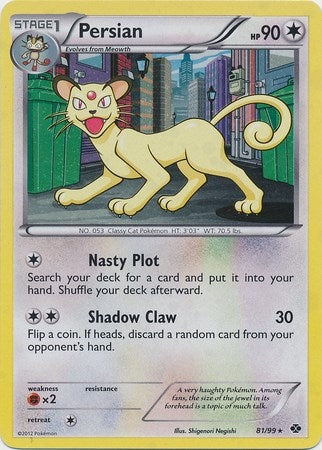 Image for Persian - 81/99 (Cosmos Holo) (081/099) (Blister Exclusives) (BLE) - Pokemon