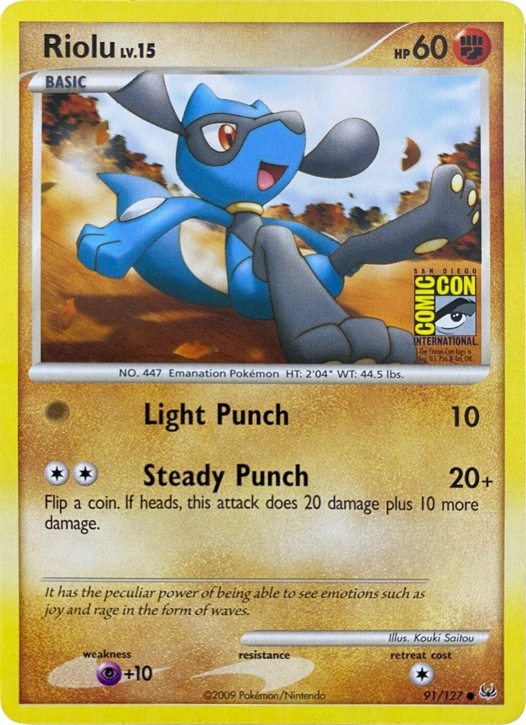 Image for Riolu - 91/127 (SDCC 2009) (091/127) (Miscellaneous Cards & Products) - Pokemon