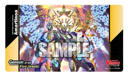 Image for Cardfight!! Vanguard overDress Preorder Playmat: Genesis of the Five Greats - Light Dragon Deity of Honors Amartinoa - Playmats