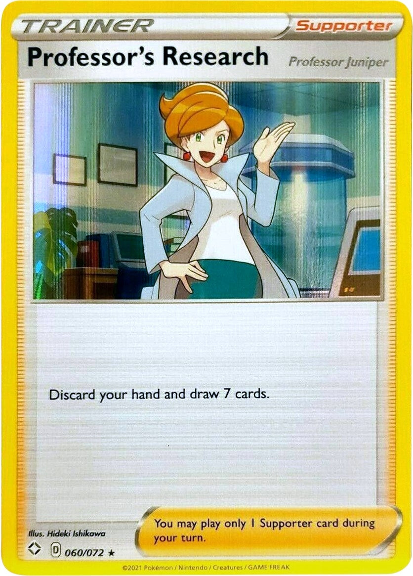 Image for Professor's Research [Professor Juniper] - 060/072 (Line Holo) (060/072) (Deck Exclusives) (PR) - Pokemon
