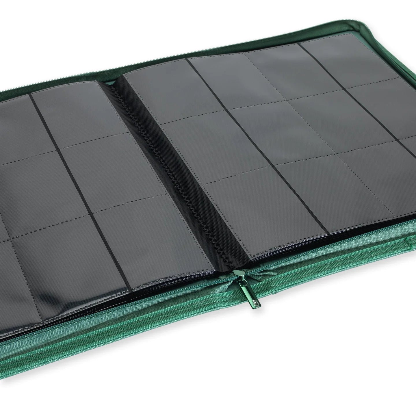 Vaultx - 12-Pocket Exo-Tec® Zip Binder - Metallic Green