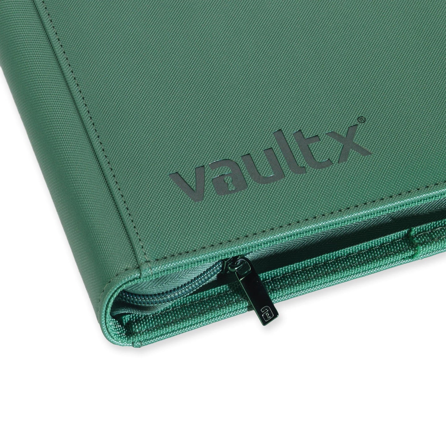 Vaultx - 12-Pocket Exo-Tec® Zip Binder - Metallic Green
