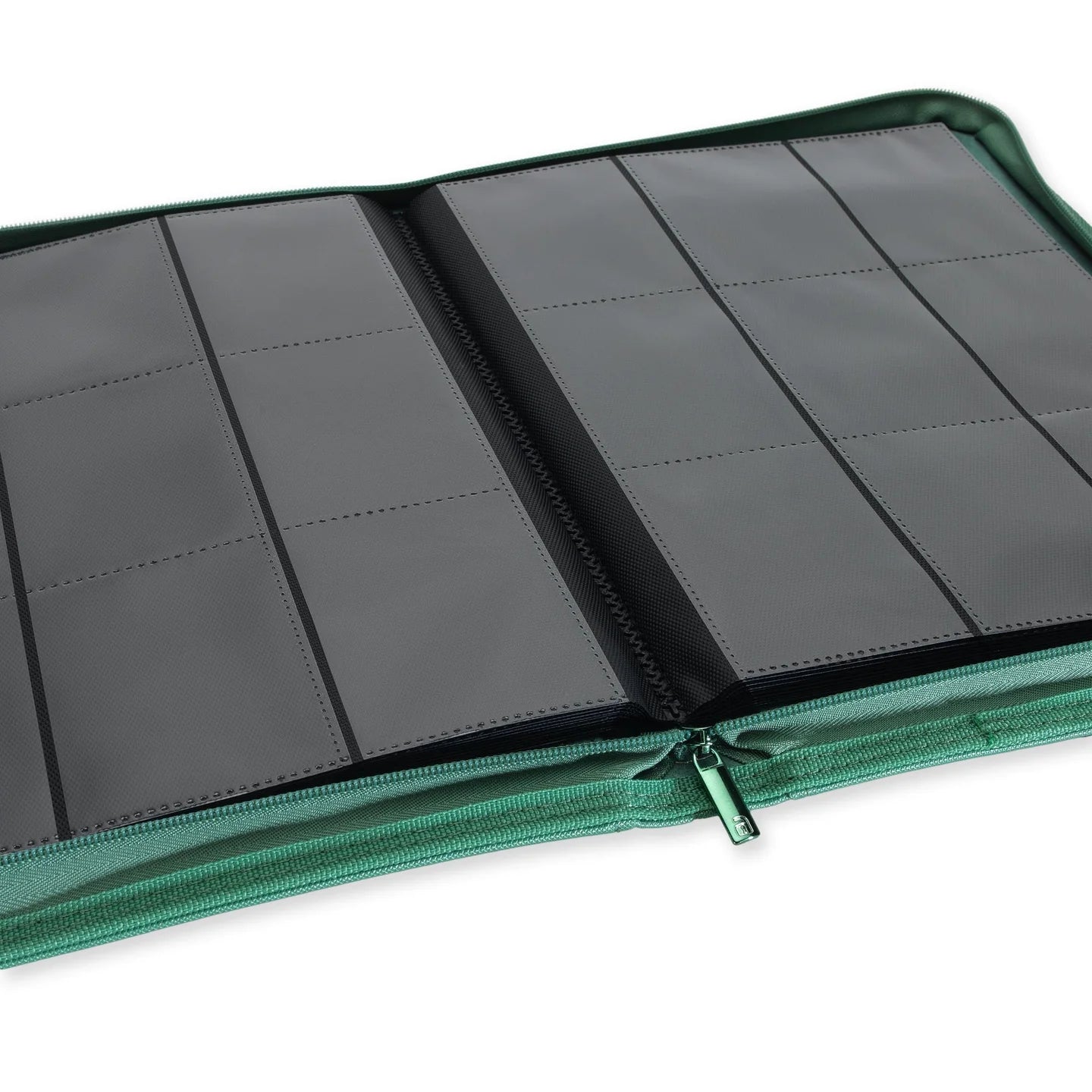 Vaultx - 9-Pocket Exo-Tec® Zip Binder - Metallic Green
