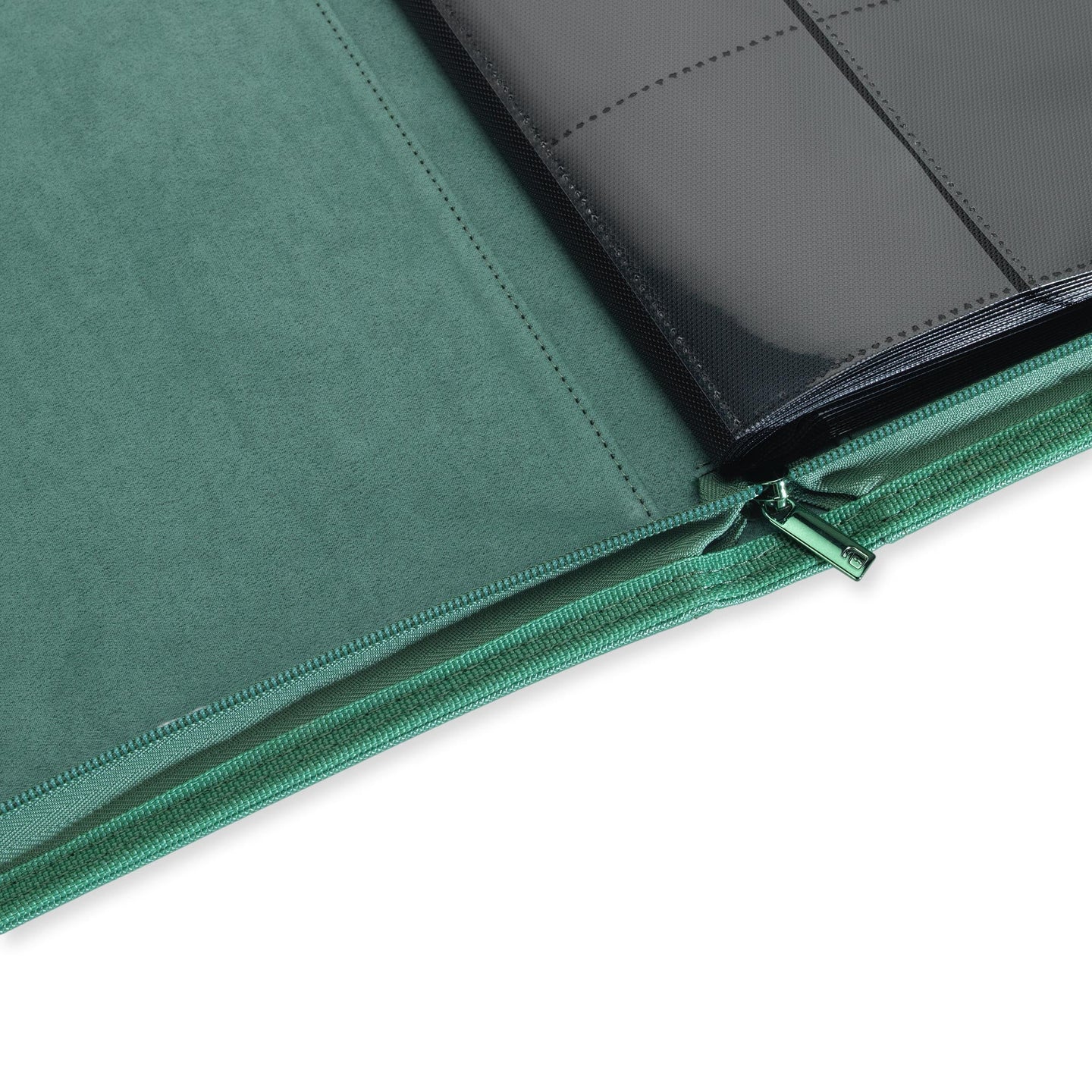 Vaultx - 9-Pocket Exo-Tec® Zip Binder - Metallic Green