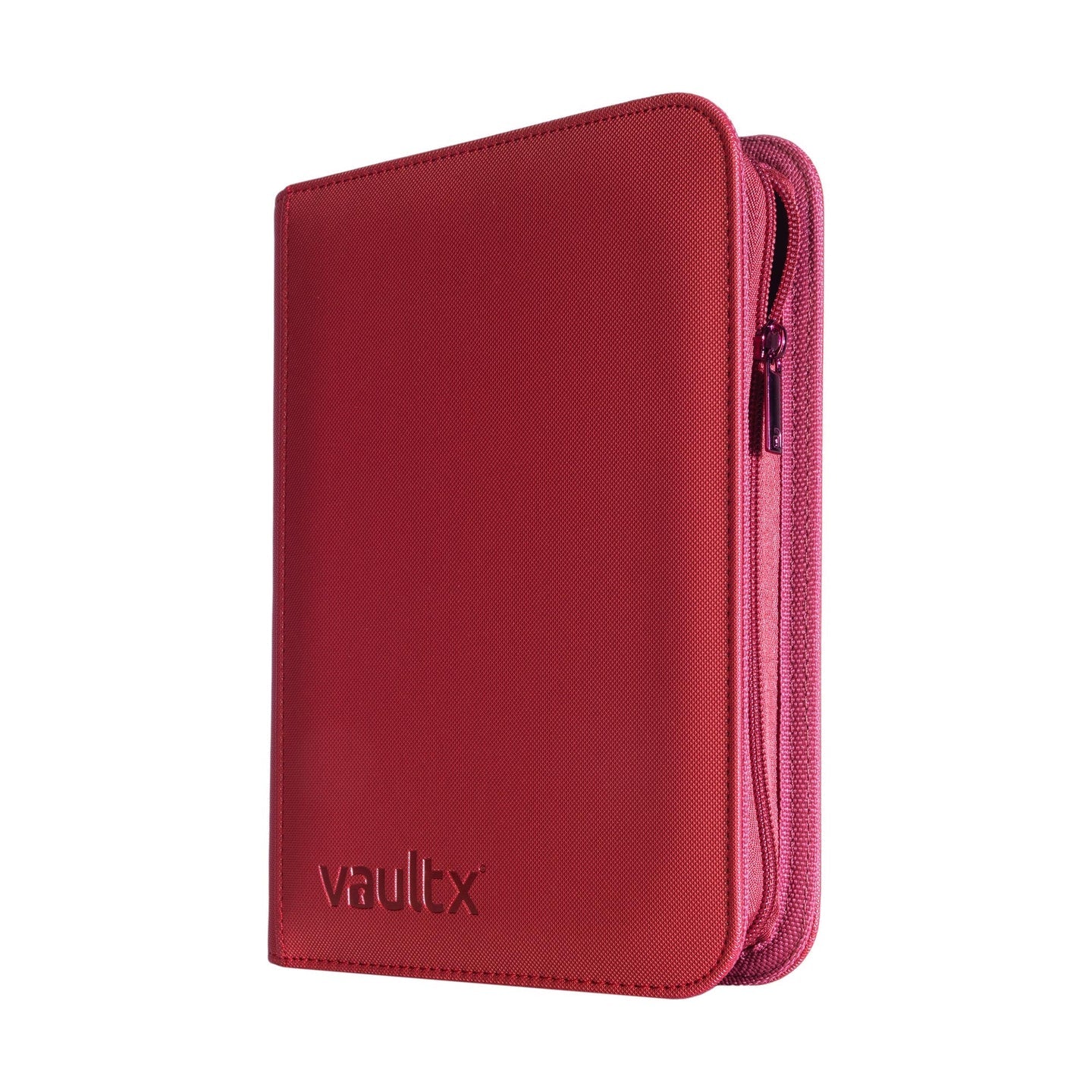 Vaultx - 4-Pocket Exo-Tec® Zip Binder - Metallic Red