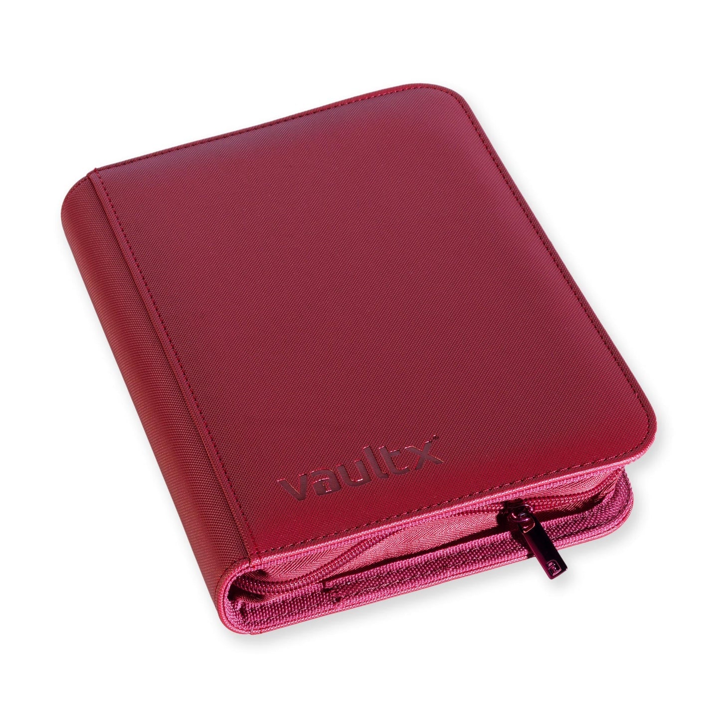 Vaultx - 4-Pocket Exo-Tec® Zip Binder - Metallic Red