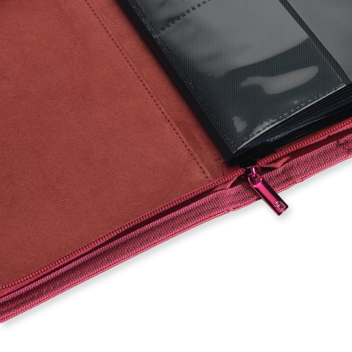 Vaultx - 4-Pocket Exo-Tec® Zip Binder - Metallic Red