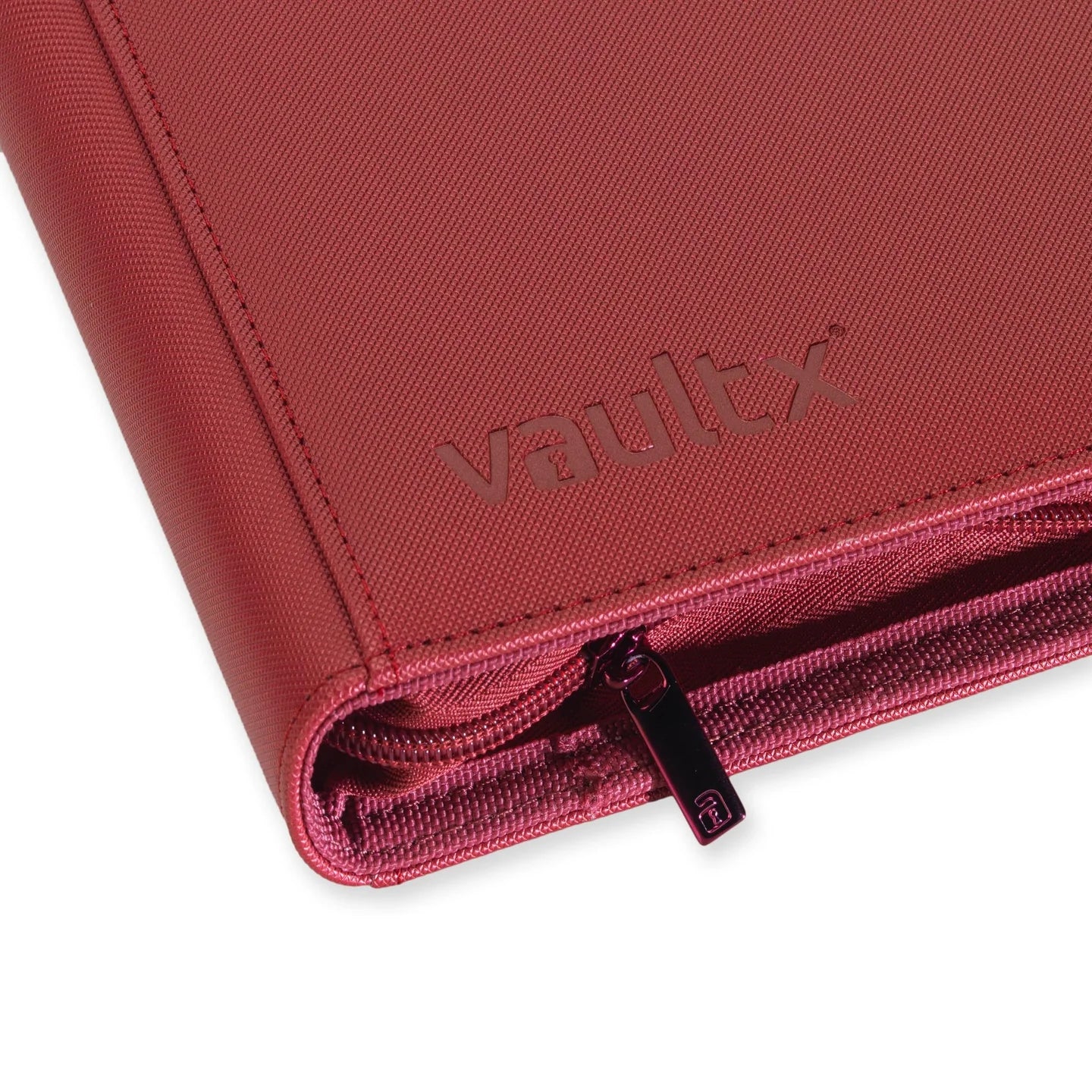 Vaultx - 4-Pocket Exo-Tec® Zip Binder - Metallic Red