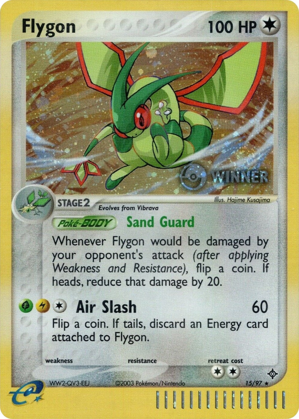 Image for Flygon - 15/97 (Pokemon League) [Winner] (015/097) (League & Championship Cards) (PR) - Pokemon