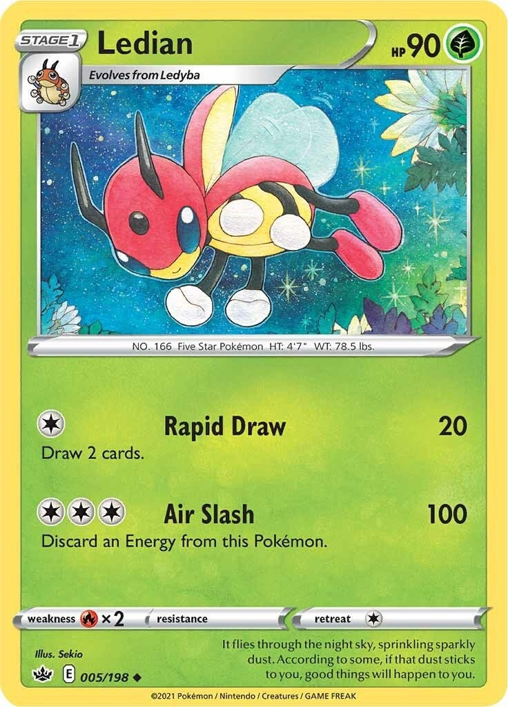 Image for Ledian (005/198) (SWSH06: Chilling Reign) (SWSH06) - Pokemon
