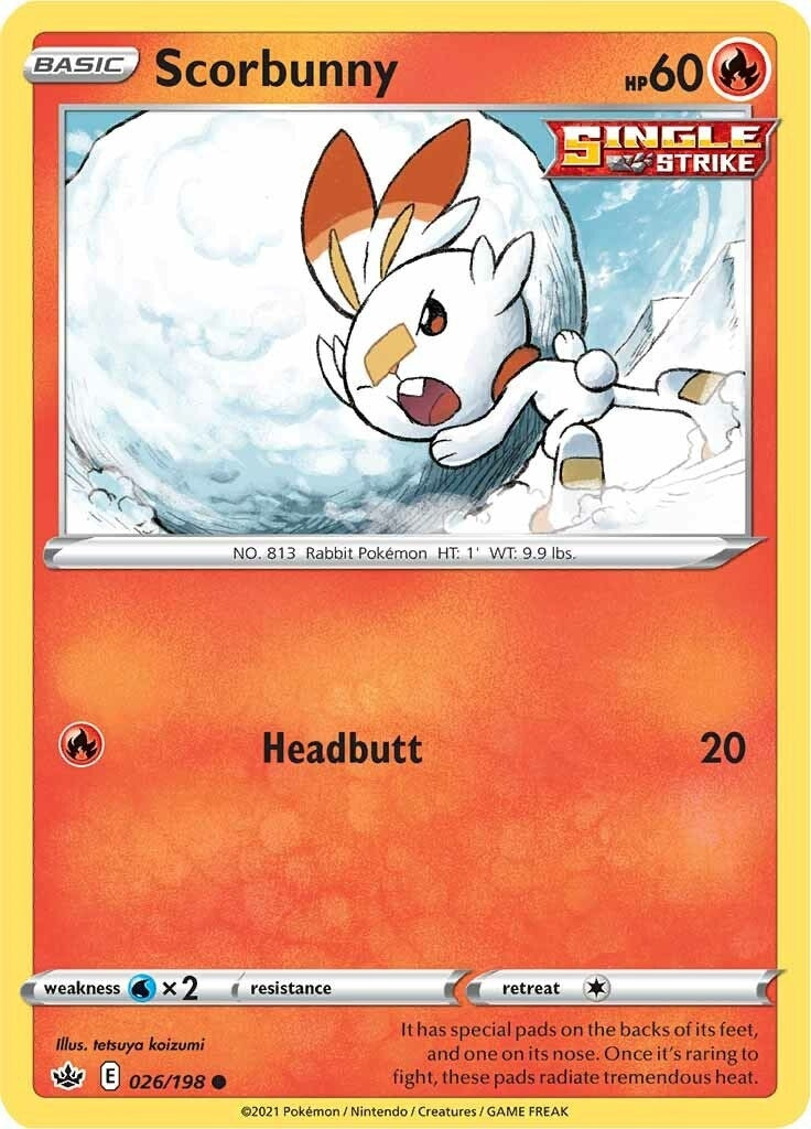 Image for Scorbunny (026/198) (SWSH06: Chilling Reign) (SWSH06) - Pokemon