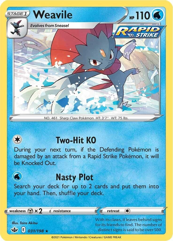 Image for Weavile (031/198) (SWSH06: Chilling Reign) (SWSH06) - Pokemon