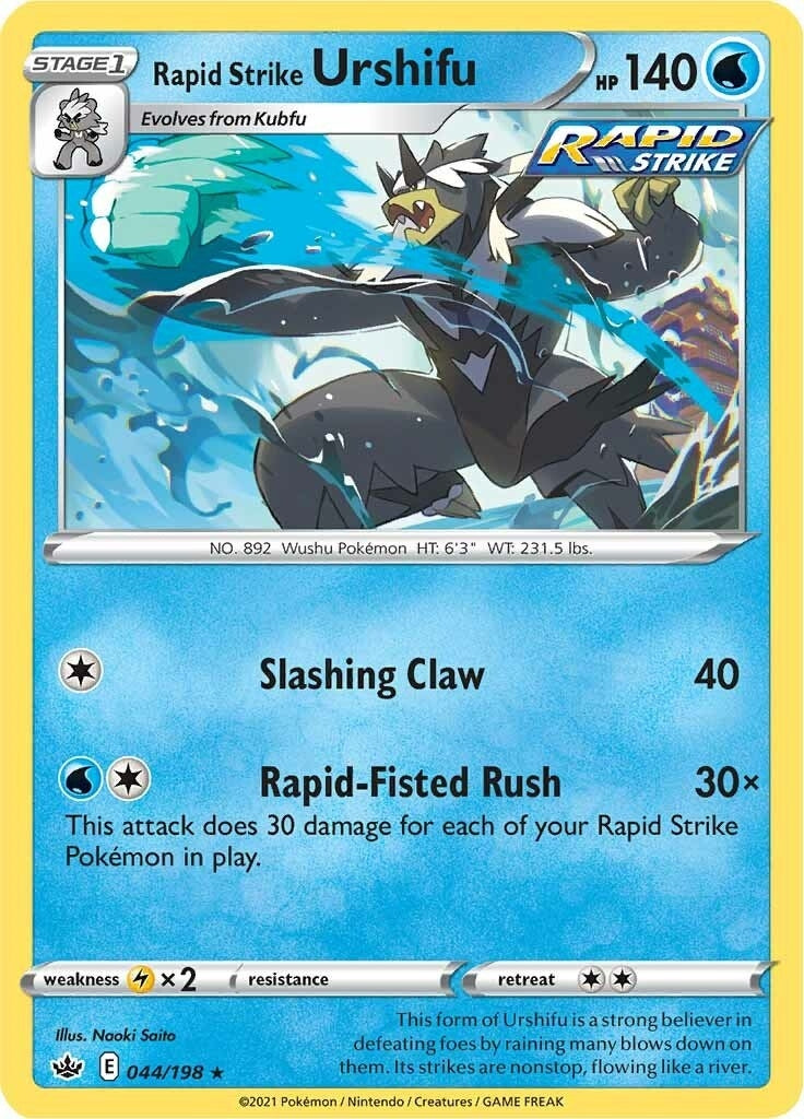 Image for Rapid Strike Urshifu (044/198) (SWSH06: Chilling Reign) (SWSH06) - Pokemon
