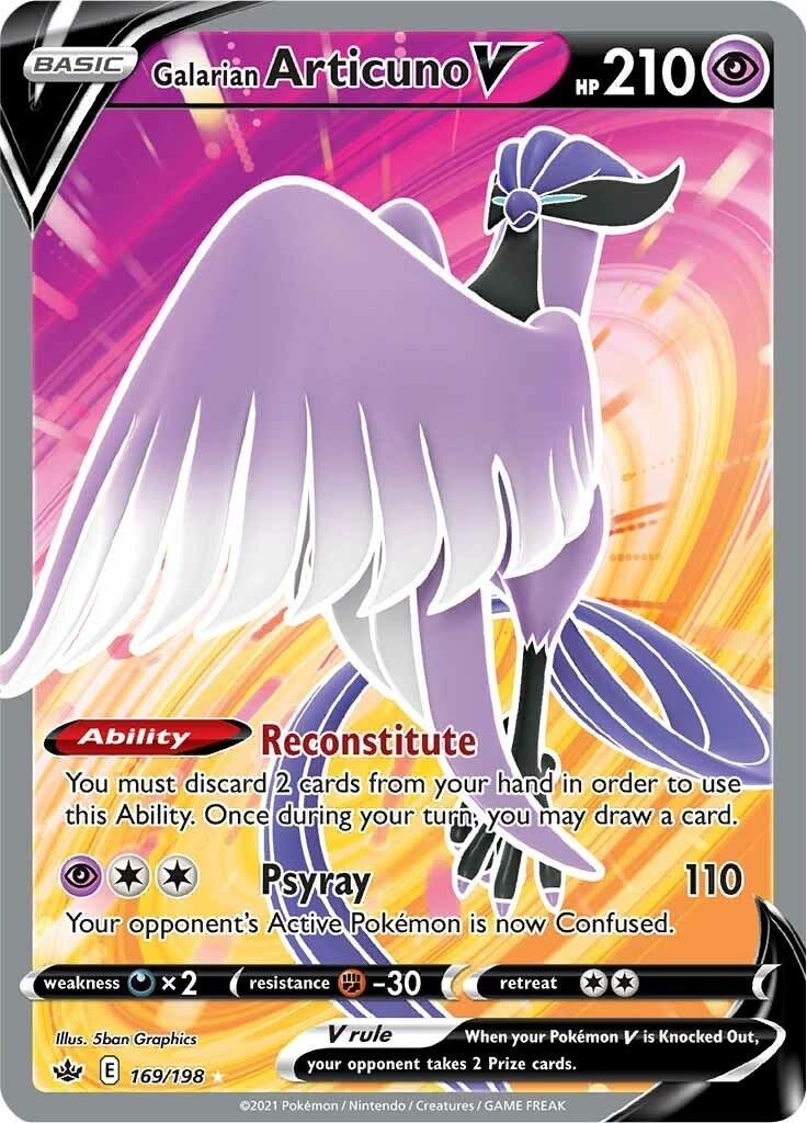 Image for Galarian Articuno V (Full Art) (169/198) (SWSH06: Chilling Reign) (SWSH06) - Pokemon
