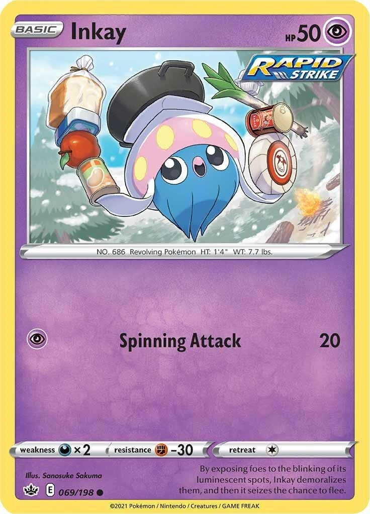 Image for Inkay (069/198) (SWSH06: Chilling Reign) (SWSH06) - Pokemon