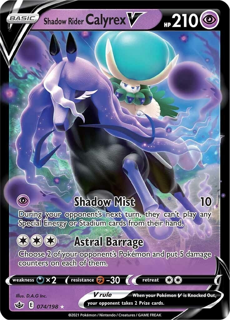 Image for Shadow Rider Calyrex V (074/198) (SWSH06: Chilling Reign) (SWSH06) - Pokemon