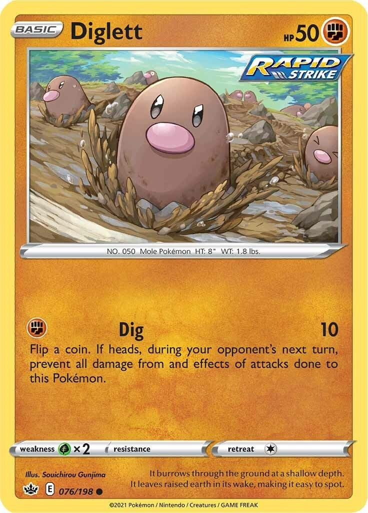 Image for Diglett (076/198) (SWSH06: Chilling Reign) (SWSH06) - Pokemon