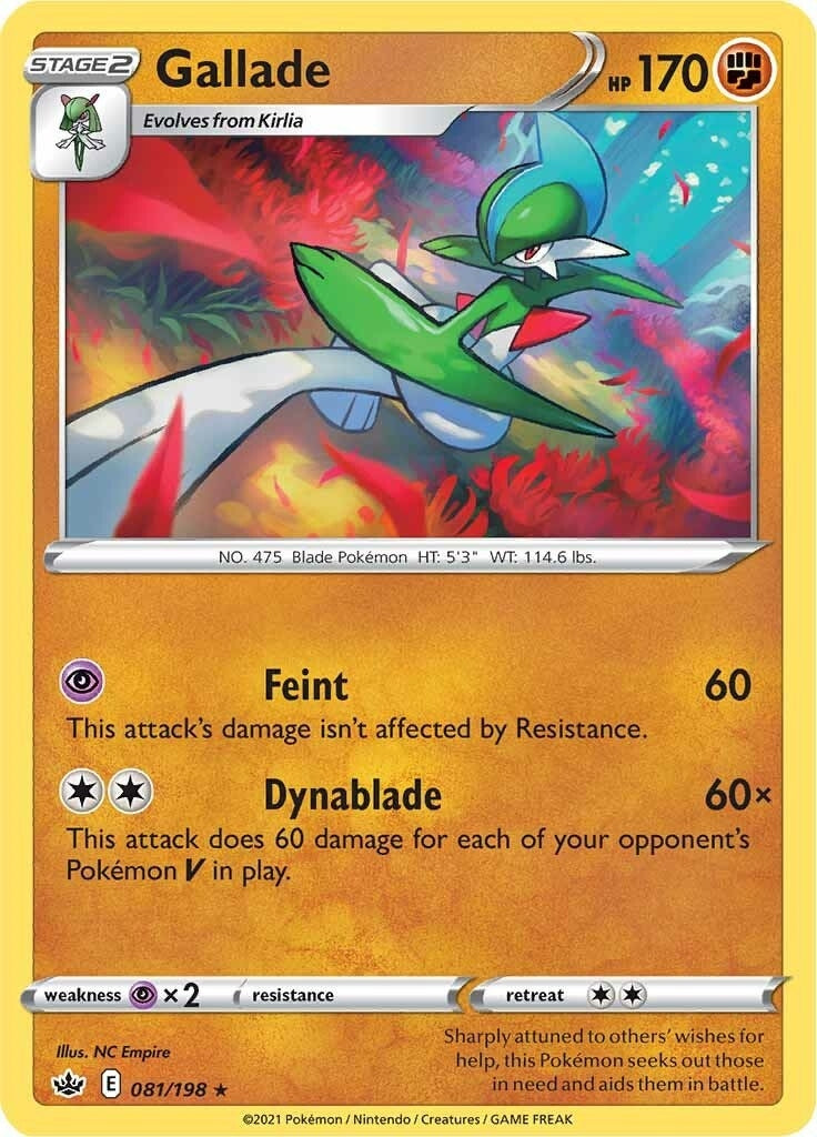 Image for Gallade (081/198) (SWSH06: Chilling Reign) (SWSH06) - Pokemon