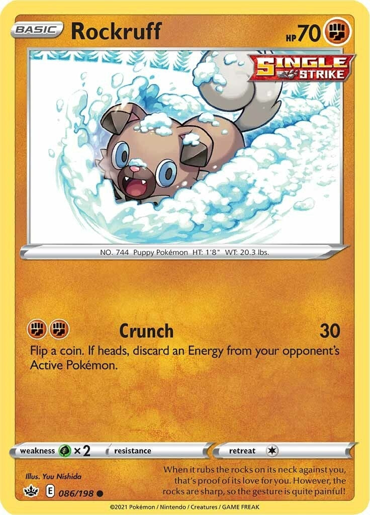 Image for Rockruff (086/198) (SWSH06: Chilling Reign) (SWSH06) - Pokemon