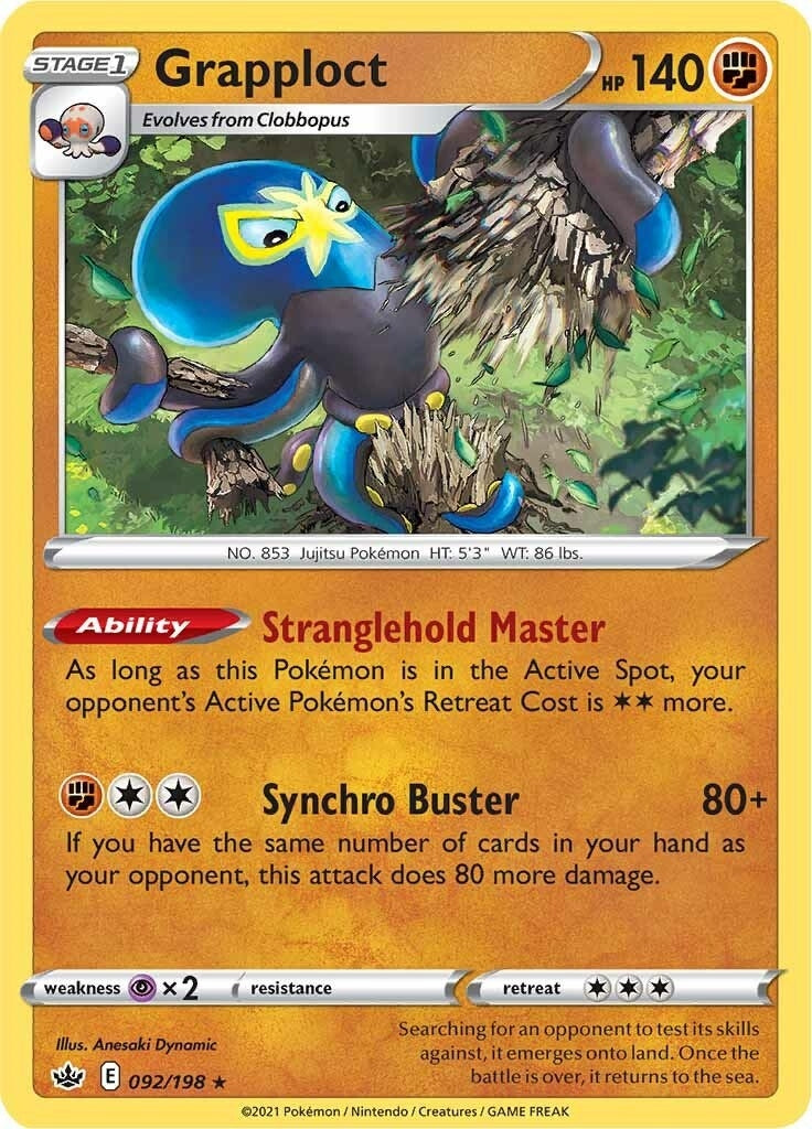 Image for Grapploct (092/198) (SWSH06: Chilling Reign) (SWSH06) - Pokemon