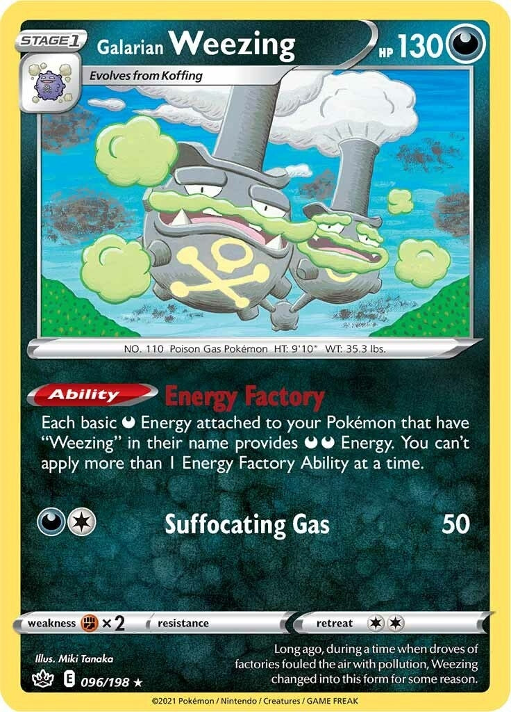 Image for Galarian Weezing (096/198) (SWSH06: Chilling Reign) (SWSH06) - Pokemon
