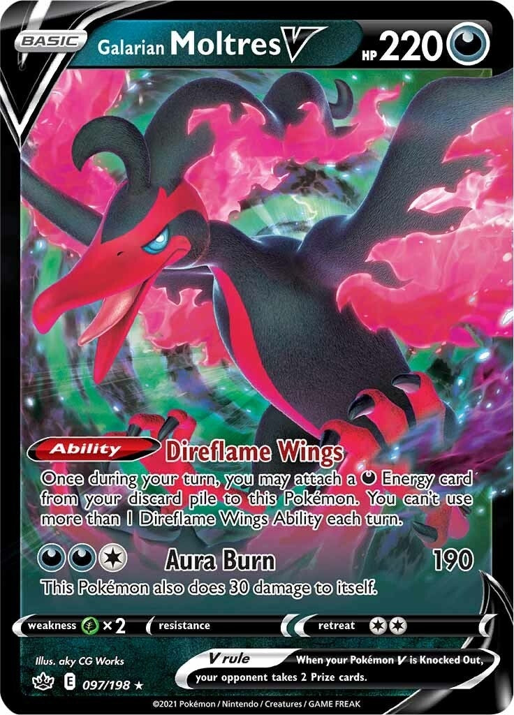 Image for Galarian Moltres V (097/198) (SWSH06: Chilling Reign) (SWSH06) - Pokemon