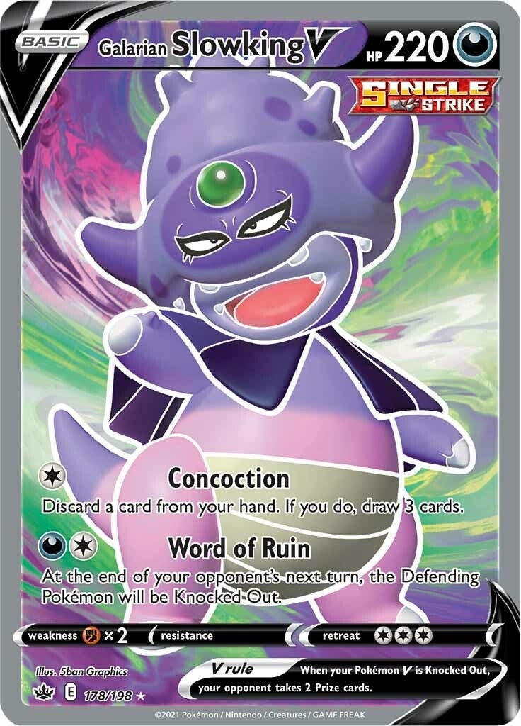 Image for Galarian Slowking V (Full Art) (178/198) (SWSH06: Chilling Reign) (SWSH06) - Pokemon