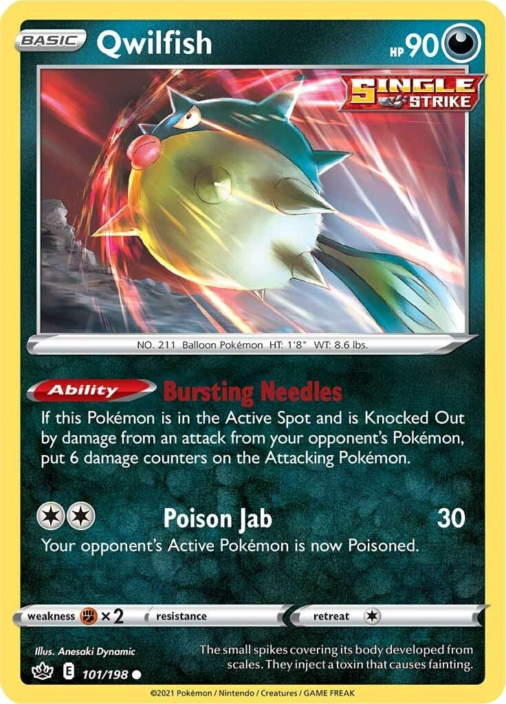 Image for Qwilfish (101/198) (SWSH06: Chilling Reign) (SWSH06) - Pokemon