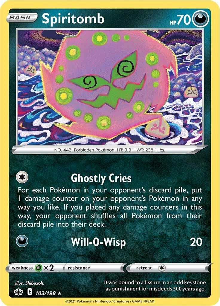 Image for Spiritomb (103/198) (SWSH06: Chilling Reign) (SWSH06) - Pokemon