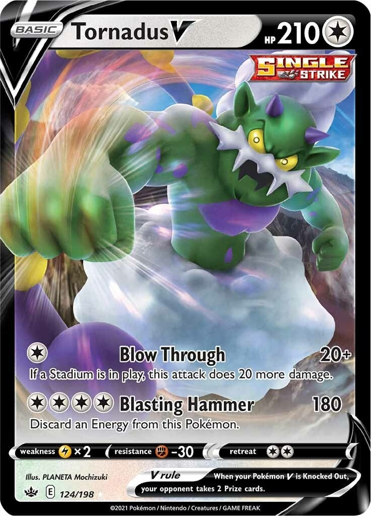 Image for Tornadus V (124/198) (SWSH06: Chilling Reign) (SWSH06) - Pokemon