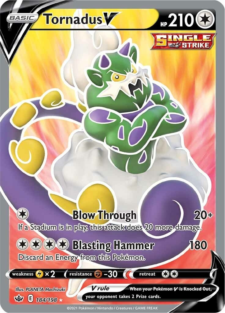 Image for Tornadus V (Full Art) (184/198) (SWSH06: Chilling Reign) (SWSH06) - Pokemon