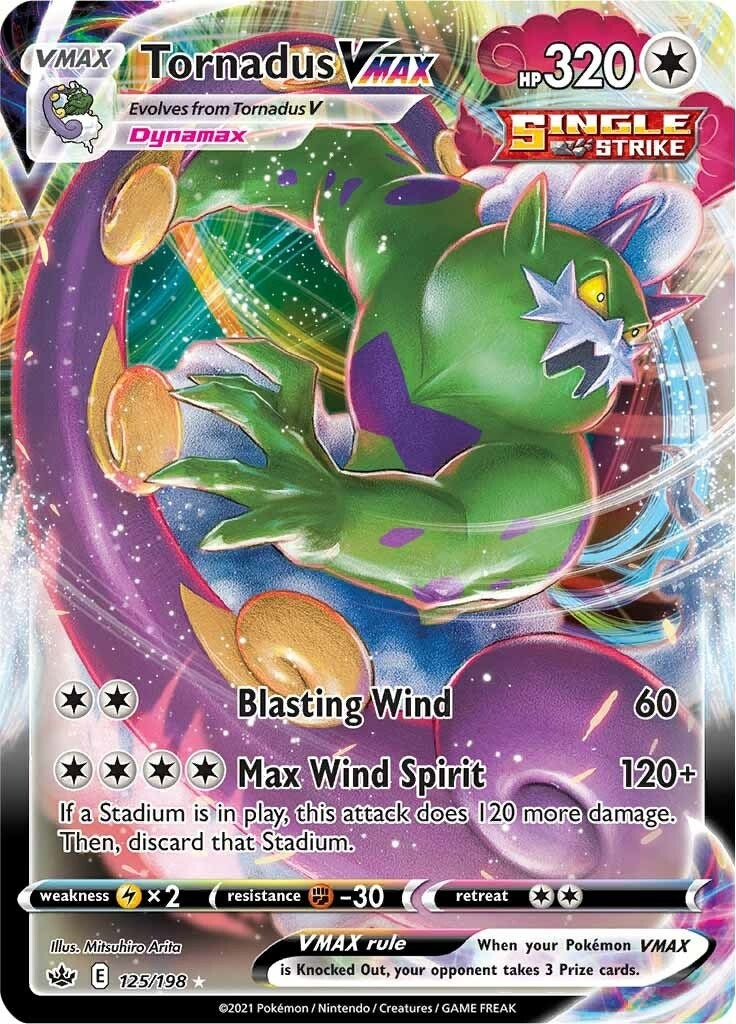 Image for Tornadus VMAX (125/198) (SWSH06: Chilling Reign) (SWSH06) - Pokemon