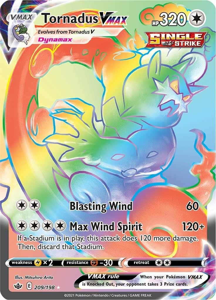 Image for Tornadus VMAX (Secret) (209/198) (SWSH06: Chilling Reign) (SWSH06) - Pokemon