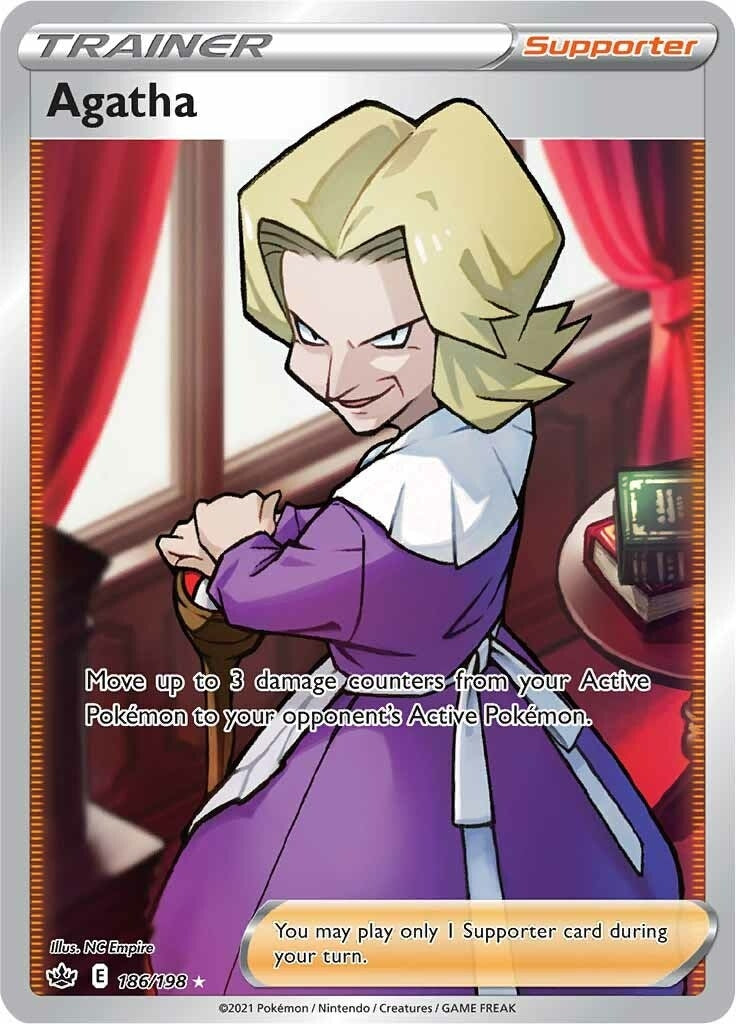 Image for Agatha (Full Art) (186/198) (SWSH06: Chilling Reign) (SWSH06) - Pokemon