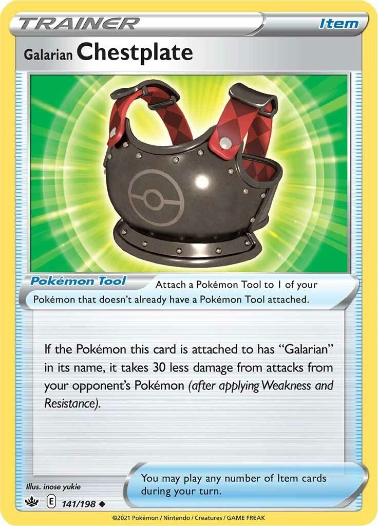 Image for Galarian Chestplate (141/198) (SWSH06: Chilling Reign) (SWSH06) - Pokemon