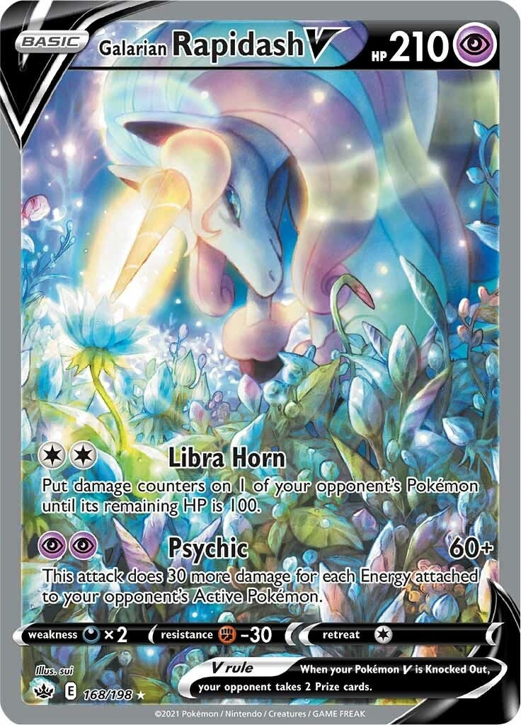 Image for Galarian Rapidash V (Alternate Full Art) (168/198) (SWSH06: Chilling Reign) (SWSH06) - Pokemon