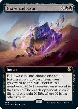 Grave Endeavor (Extended Art) (293) (Adventures in the Forgotten Realms)