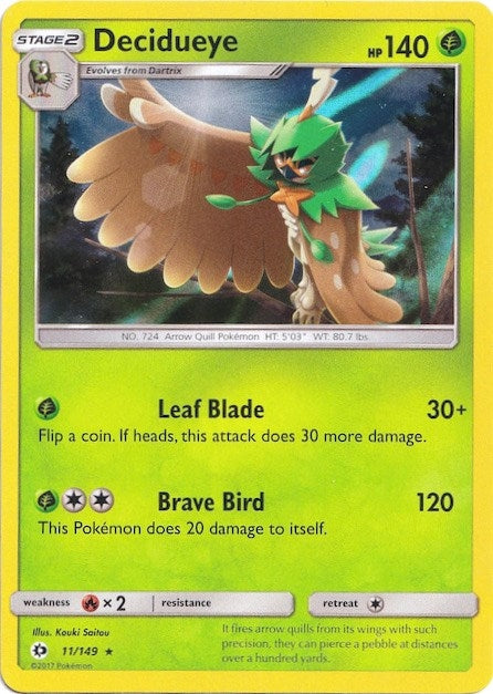 Image for Decidueye - 11/149 (Water Web Holo) (011/149) (Miscellaneous Cards & Products) - Pokemon