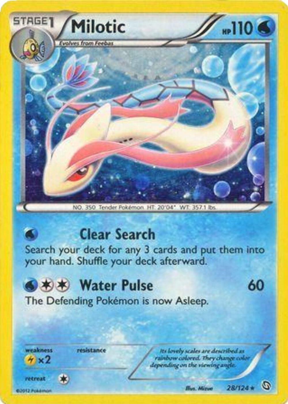 Image for Milotic - 28/124 (Cosmos Holo) (028/124) (Blister Exclusives) (BLE) - Pokemon