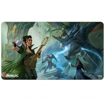 Image for Adventures in the Forgotten Realms Playmat The Party Fighting Blue Dragon (V1) for Magic: The Gathering - Playmats
