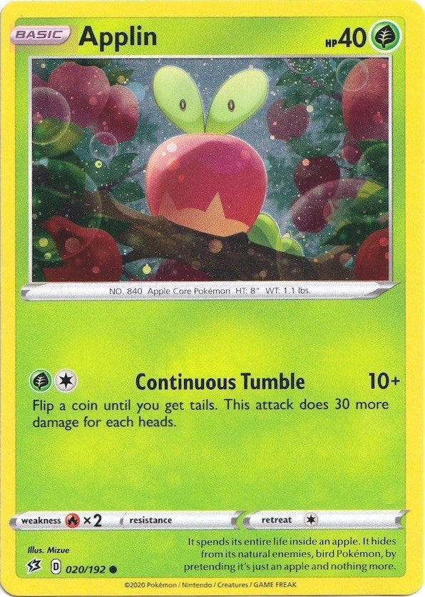 Image for Applin - 020/192 (Cosmos Holo) (020/192) (Blister Exclusives) (BLE) - Pokemon