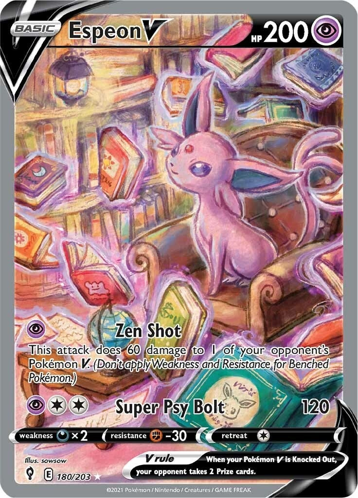 Image for Espeon V (Alternate Full Art) (180/203) (SWSH07: Evolving Skies) (SWSH07) - Pokemon