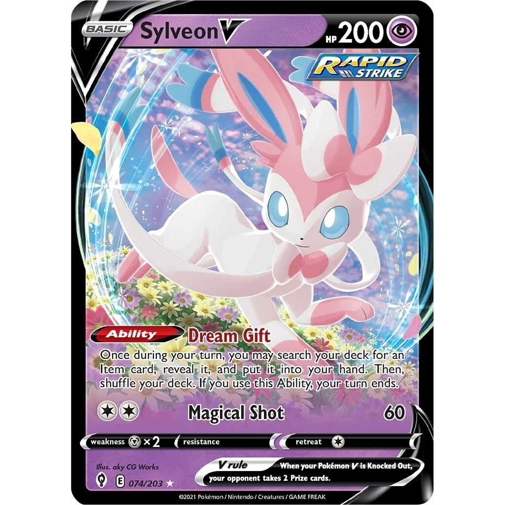 Sylveon V (074/203) (SWSH07: Evolving Skies) - PokeBox USA