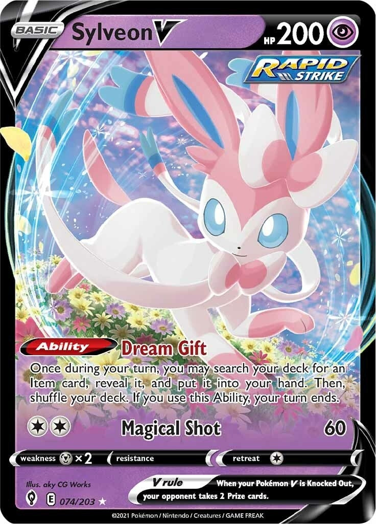 Sylveon V (074/203) (SWSH07: Evolving Skies) - PokeBox USA