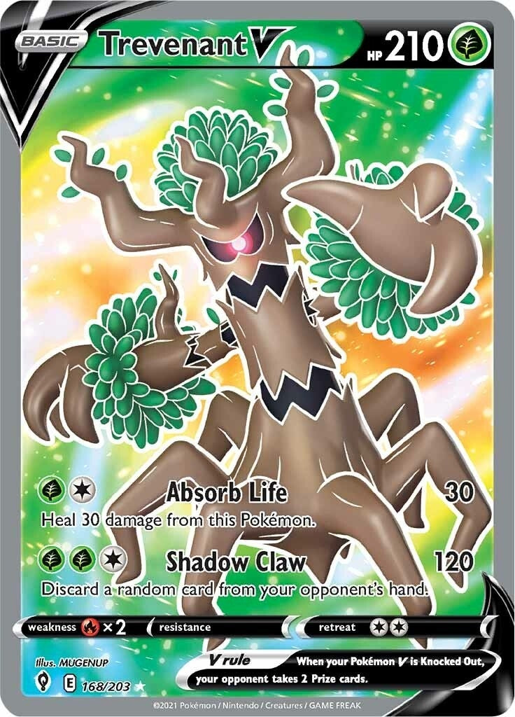 Image for Trevenant V (Full Art) (168/203) (SWSH07: Evolving Skies) (SWSH07) - Pokemon