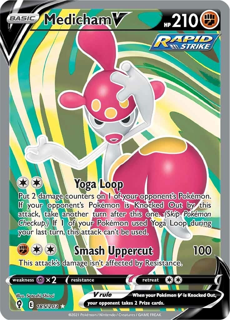 Image for Medicham V (Full Art) (185/203) (SWSH07: Evolving Skies) (SWSH07) - Pokemon