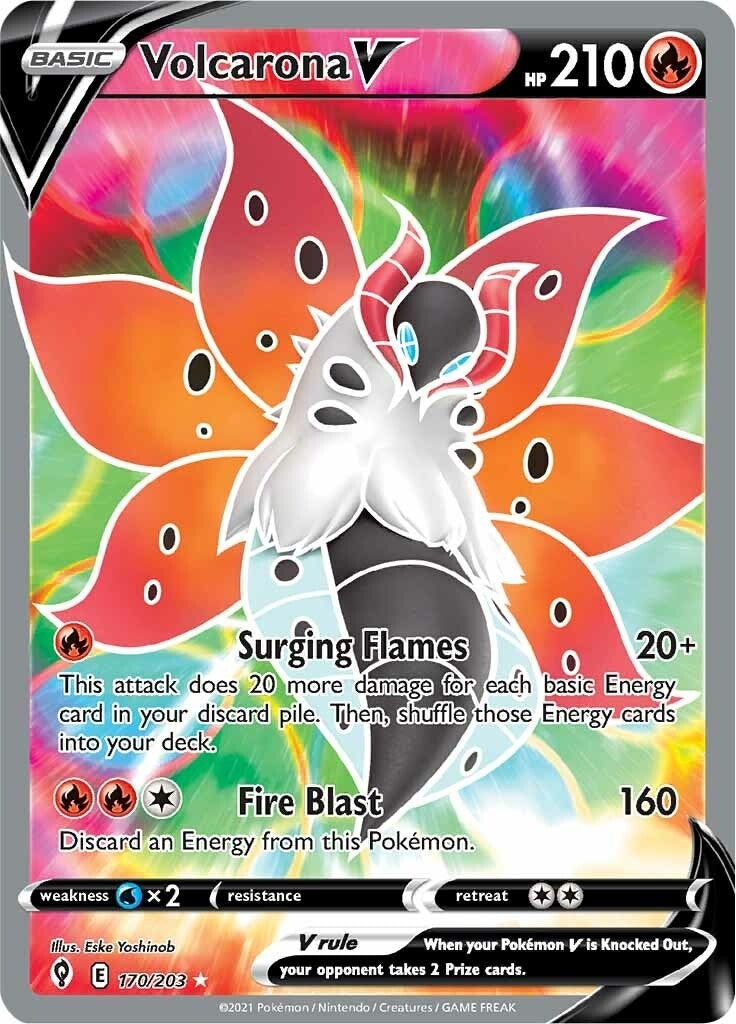 Image for Volcarona V (Full Art) (170/203) (SWSH07: Evolving Skies) (SWSH07) - Pokemon