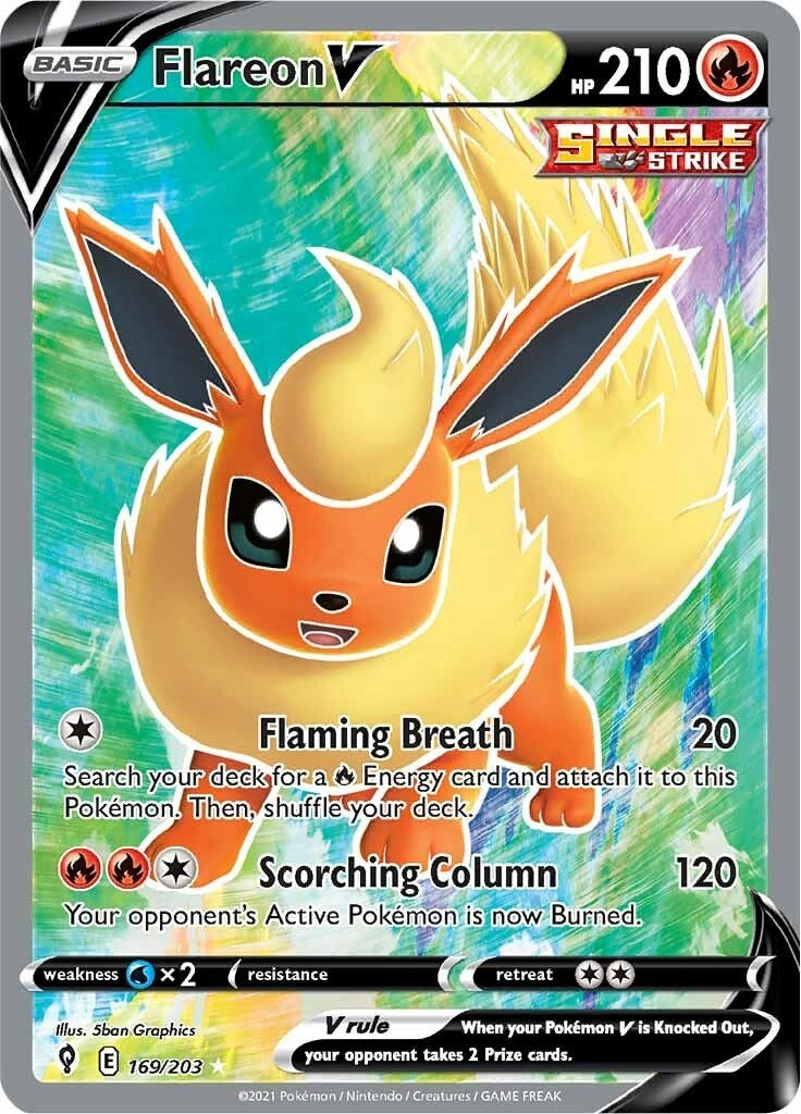 Image for Flareon V (Full Art) (169/203) (SWSH07: Evolving Skies) (SWSH07) - Pokemon