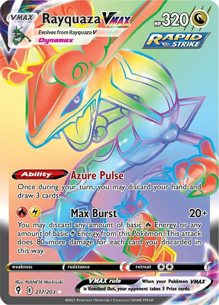 Image for Rayquaza VMAX (Secret) (217/203) (SWSH07: Evolving Skies) (SWSH07) - Pokemon